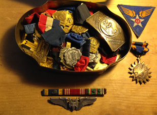 Dad's Track and Military medals.