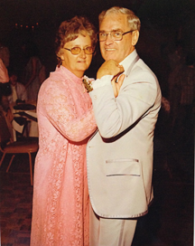 Mom and Dad my brother's wedding in 1978